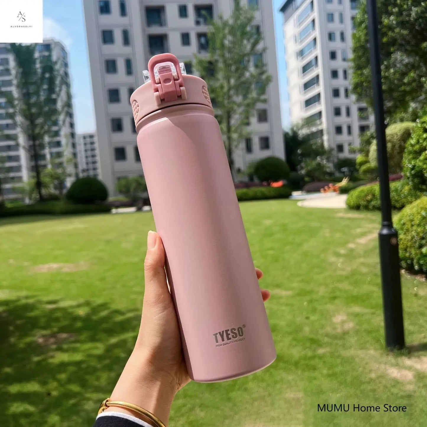 600/750ML Thermos Bottle with Straw Stainless Steel Car Thermal Cup Sports Water Bottles Keeps Cold and Heat Thermal Mug