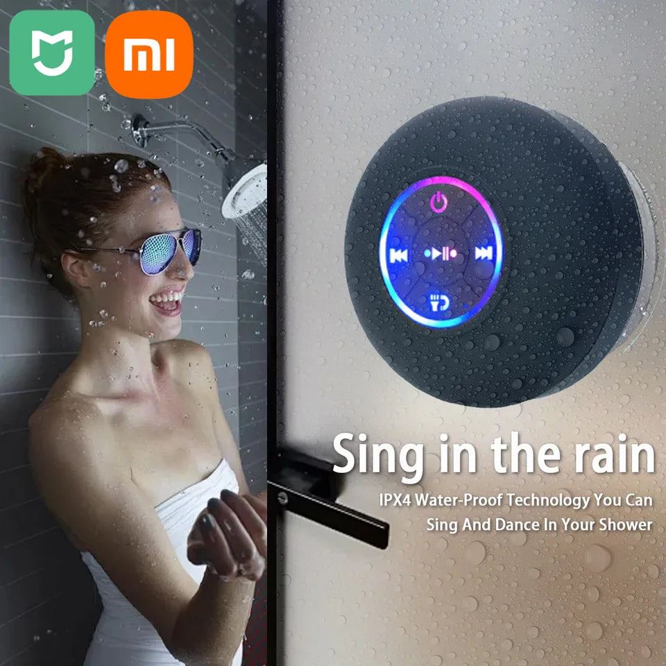 Xiaomi-Haut-parleur Bluetooth portable sans fil, haut-parleur étanche IPtage LED, extérieur, grande ventouse, boîte de son stéréo